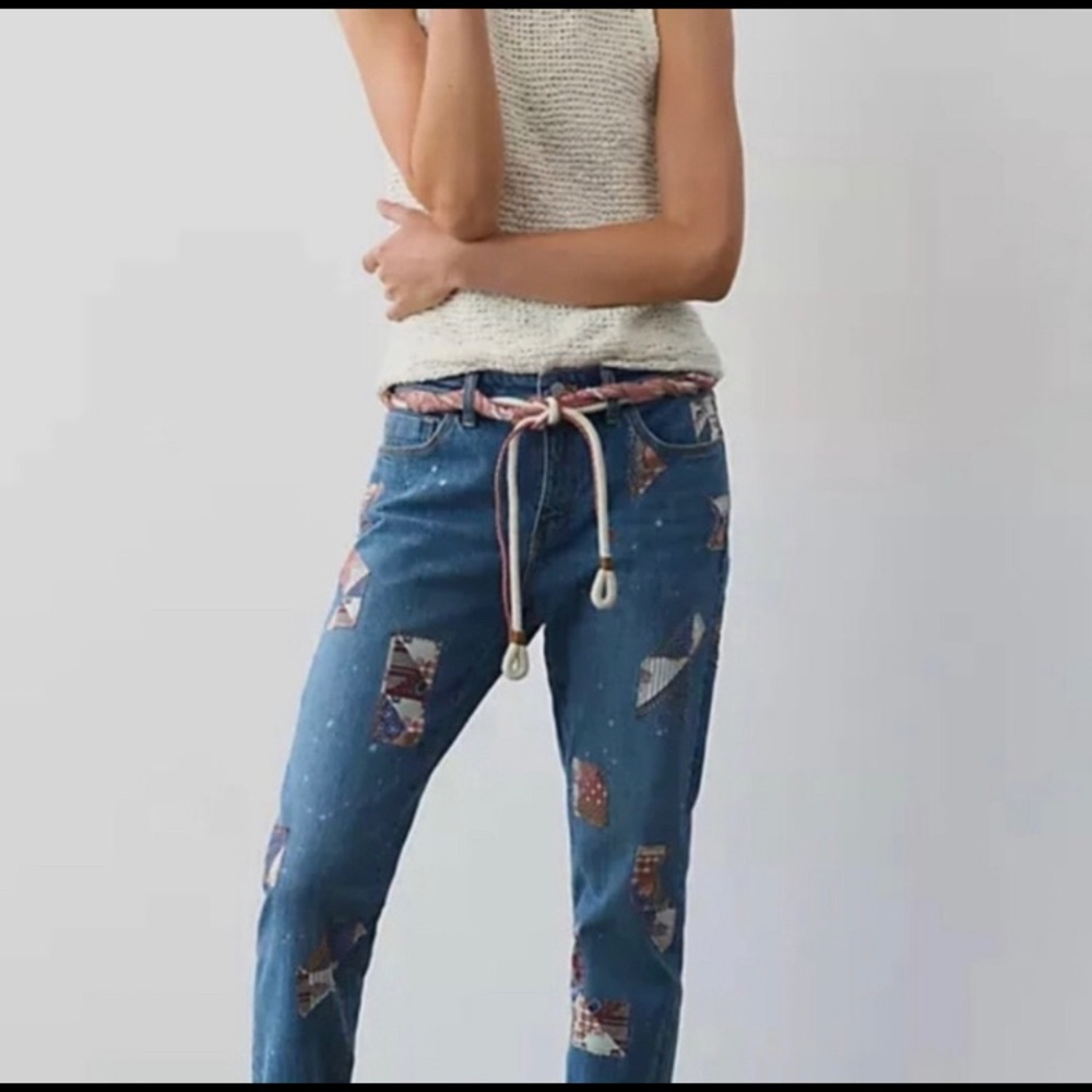Pilcro and the Letterpress Patchwork Skinny Jeans Size 29
